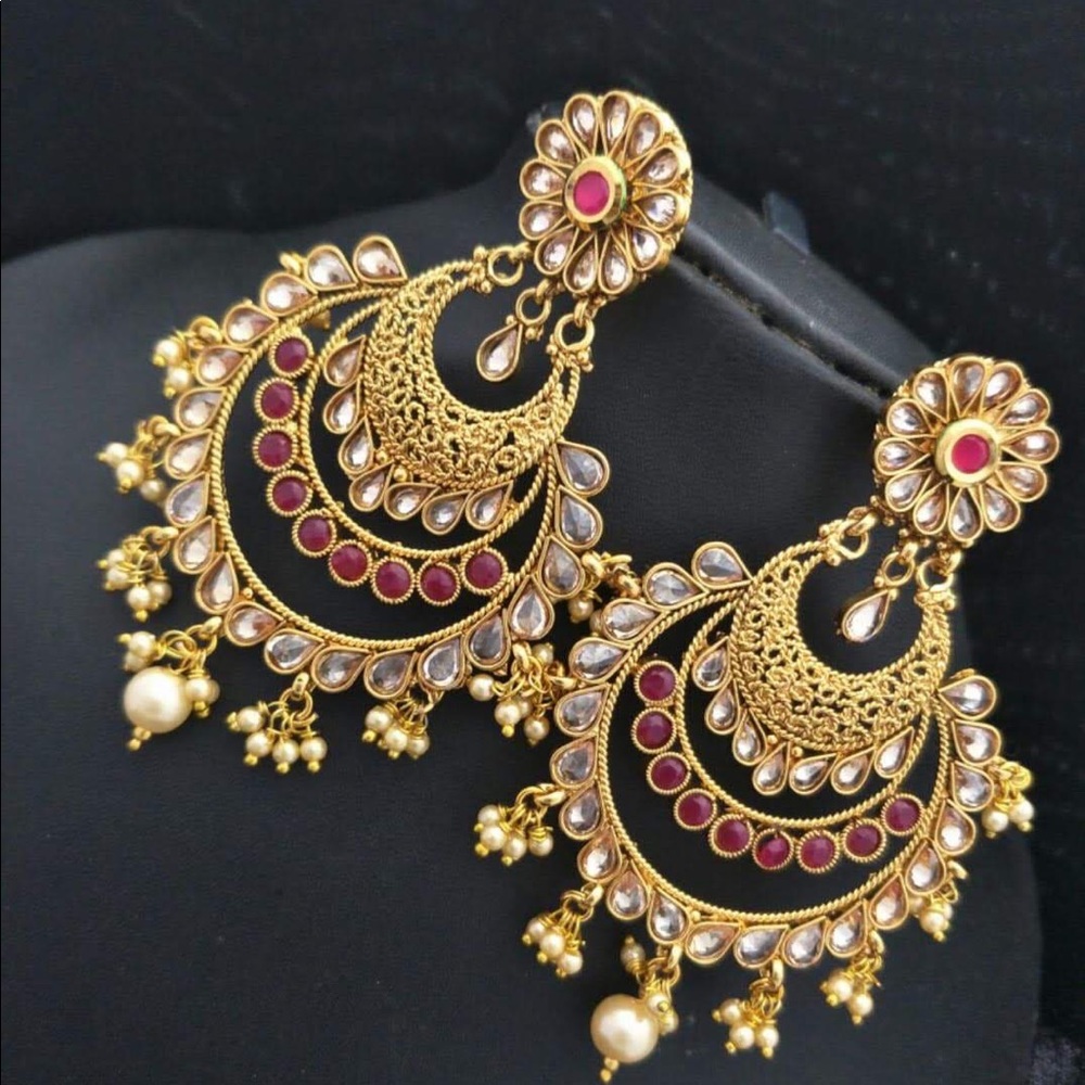 Heavy kundan earrings